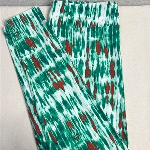 👻🩸 LuLaRoe Tall & Curvy Halloween Leggings – Green Blood Splatter Thriller Print